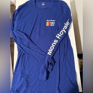 Mons Royale Men's Long Sleeve Tee - Royal Blue